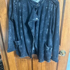 La Hearts Black Jean Jacket Casual Style